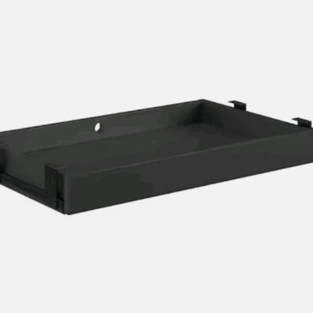 Affirm 27.874 in. Black Computer Desk Pencil Drawer